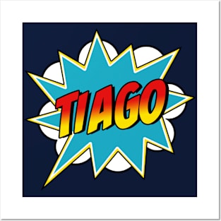 Boys Tiago Name Superhero Comic Book Posters and Art